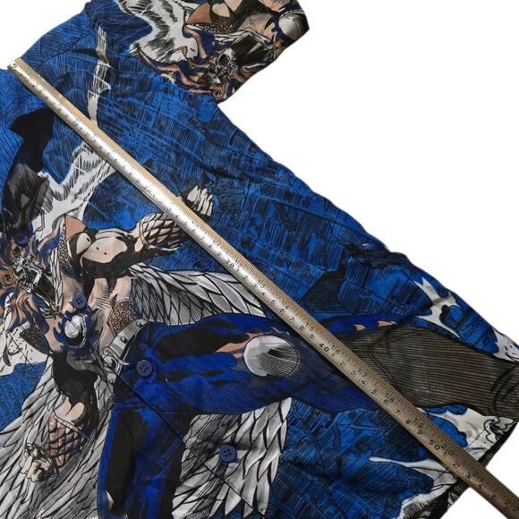Vintage Claudio Nucci Anime Button Up Shirt Boys SZ S 8 Anime Winged Warrior - Picture 7 of 8